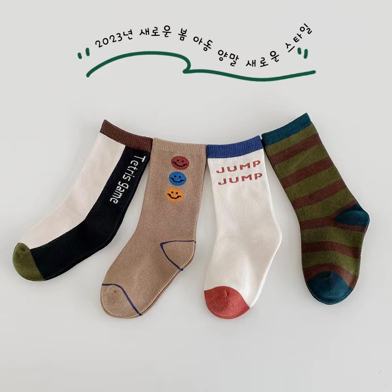 3-12T  Boys Socks Spring Fashi - Cotton Crew Sock Pack บทวิจารณ์และราคา