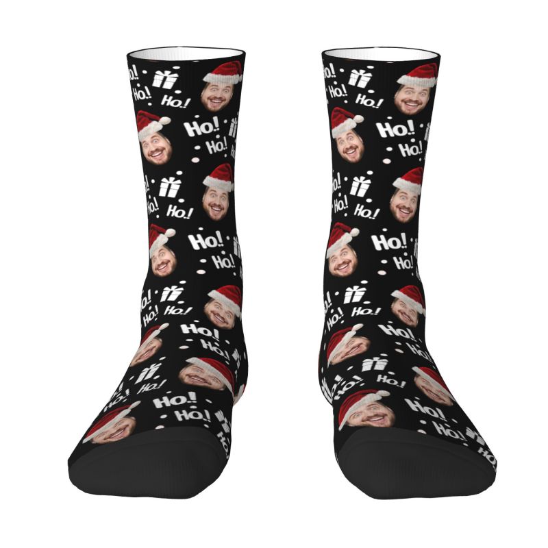 Christmas Face Photo Personali - Dress Sock Men บทวิจารณ์และราคา