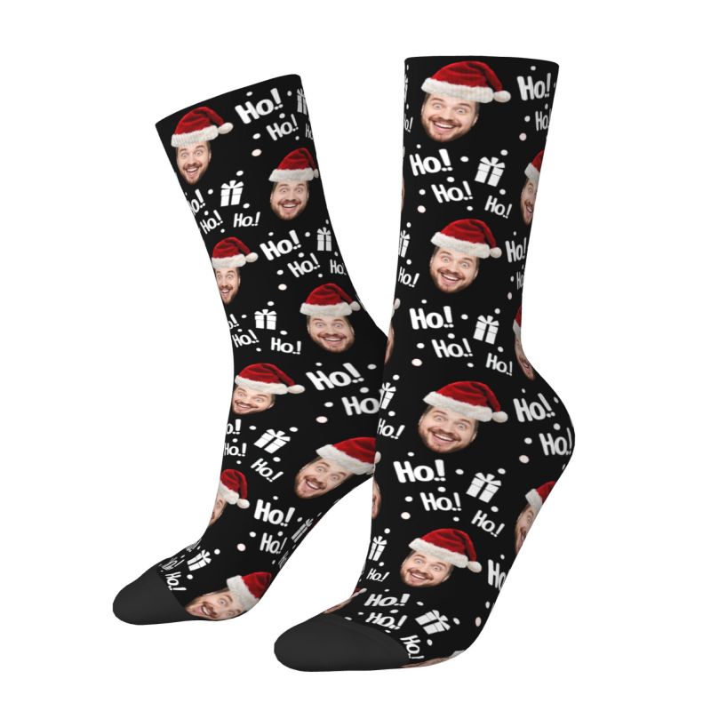 Christmas Face Photo Personali - Dress Sock Men บทวิจารณ์และราคา