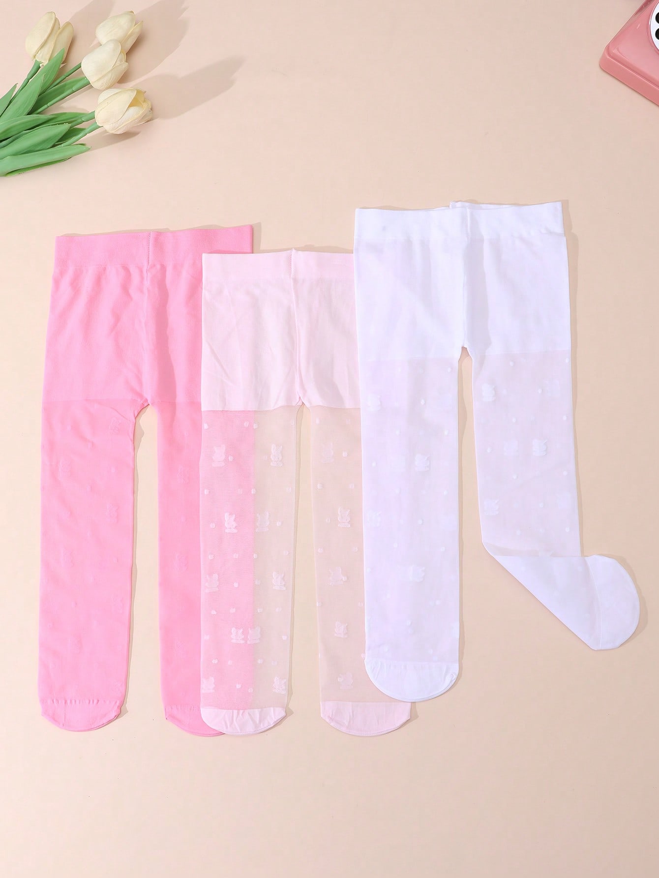 3Pack Toddler Girls Floral Pri - Tights Pantyhose Sheer บทวิจารณ์และราคา