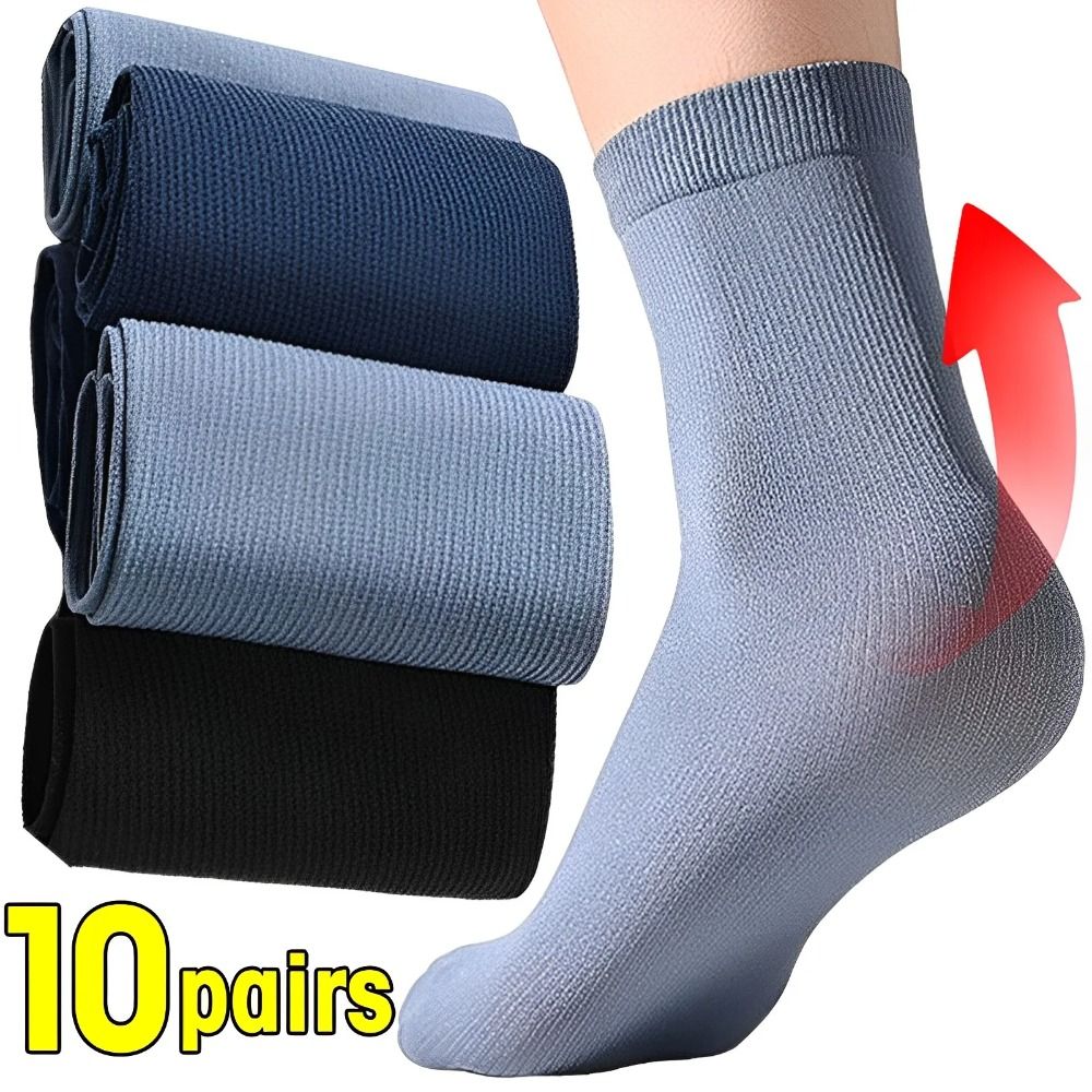 10Pairs Fashion Breathable Men - Silk Sock Bamboo บทวิจารณ์และราคา