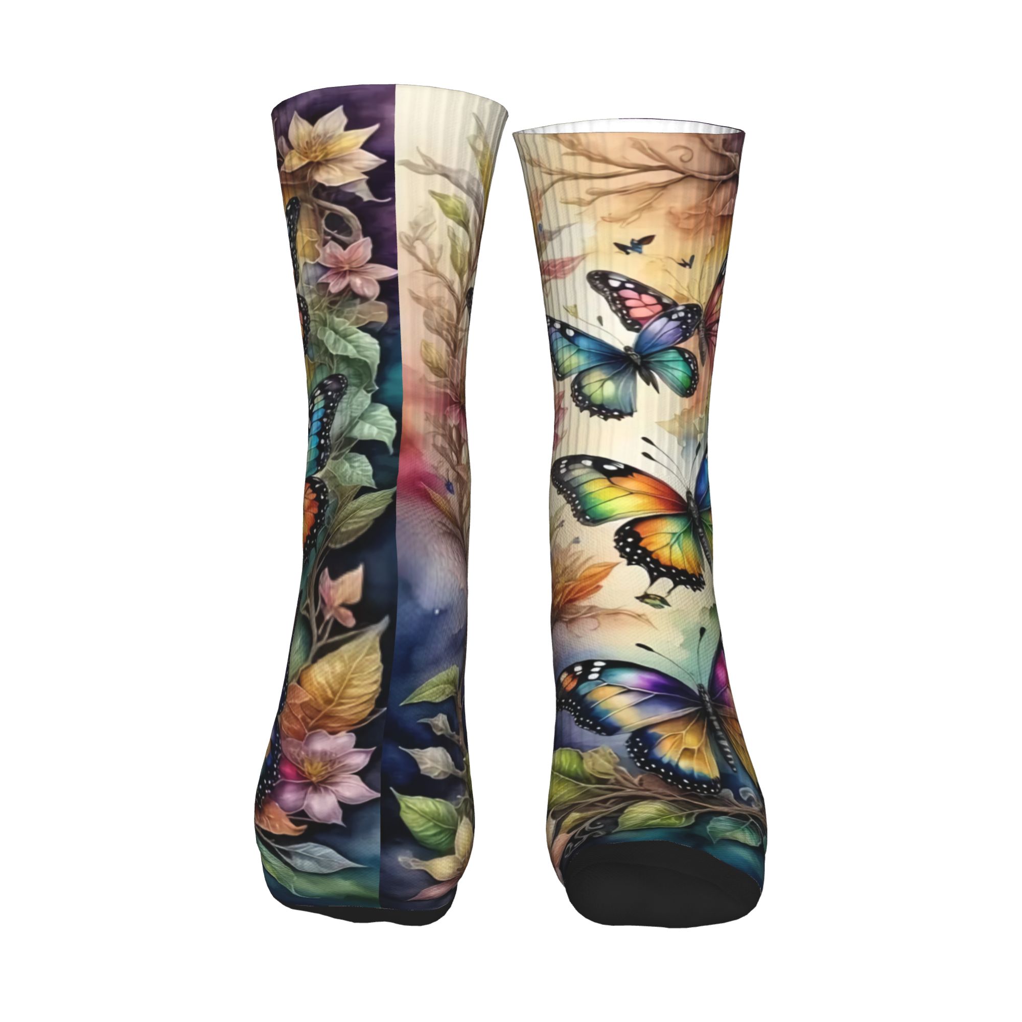 Colorful Butterflies and Flowe - Dress Sock Men บทวิจารณ์และราคา