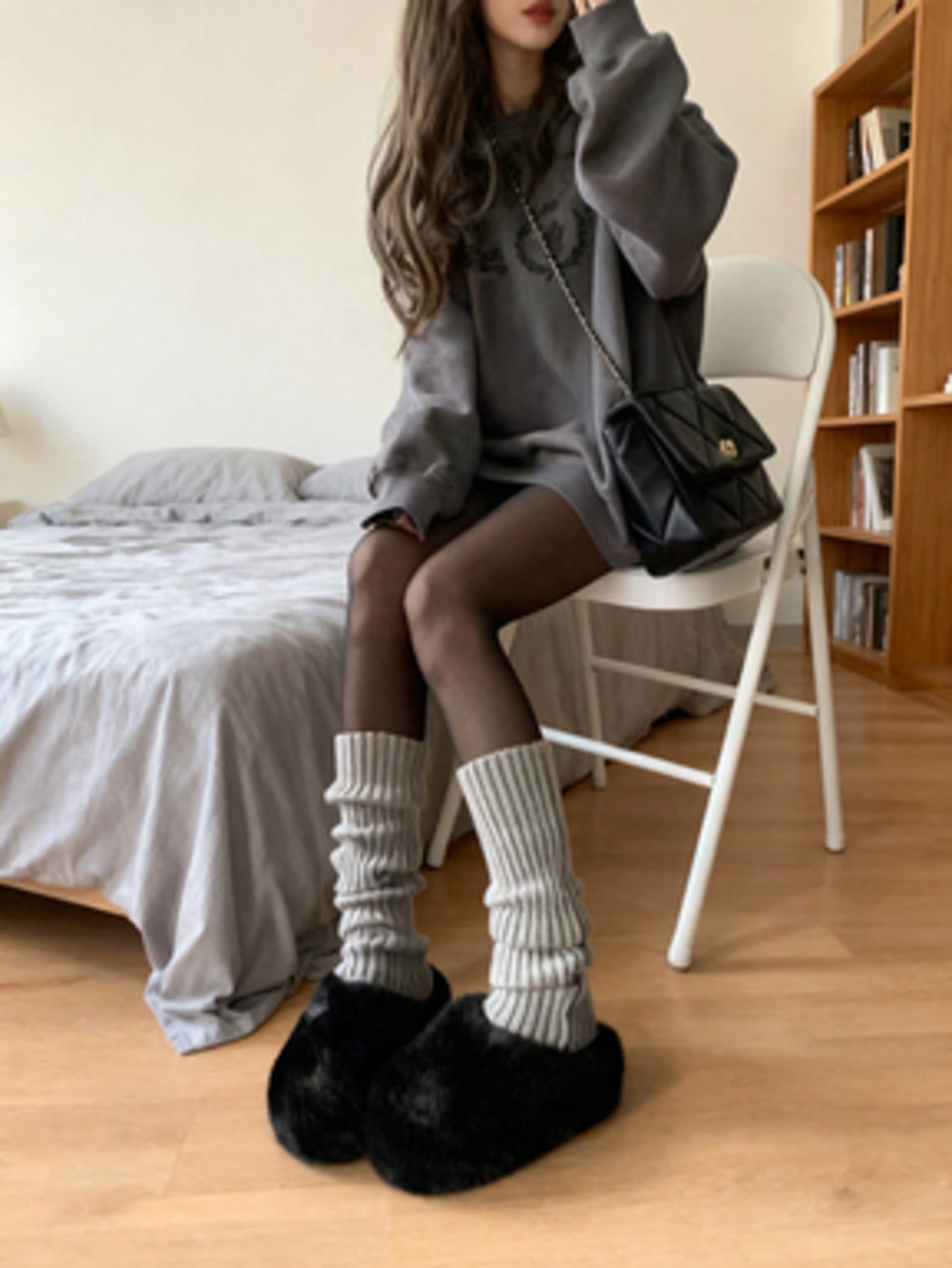2pcs 70cm Extended Leg Warmers - Boot Sock Slouchy บทวิจารณ์และราคา
