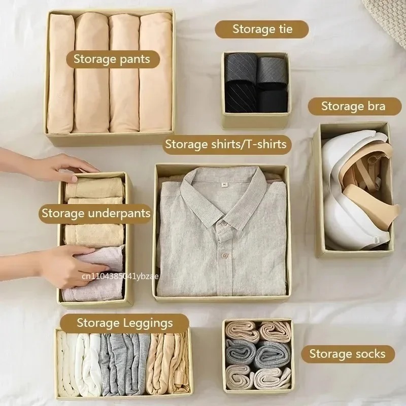 Fabric Underwear Storage Box D - Sock Organizer Tray บทวิจารณ์และราคา
