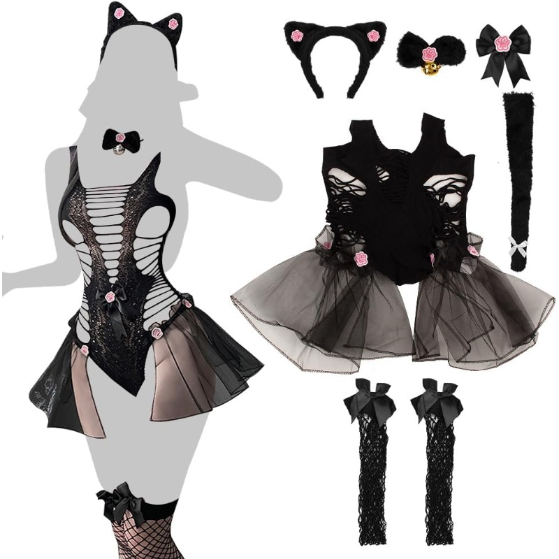 Women Sexy Lingerie Cosplay Ca - Fishnet Stocking Women บทวิจารณ์และราคา