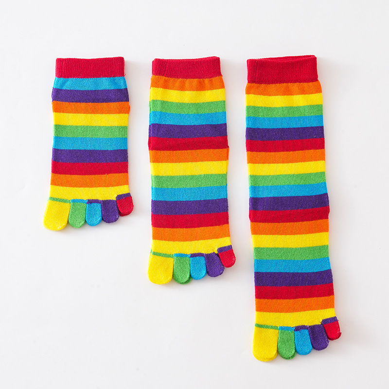 Women's Socks Rainbow Striped  - Toe Sock Split บทวิจารณ์และราคา