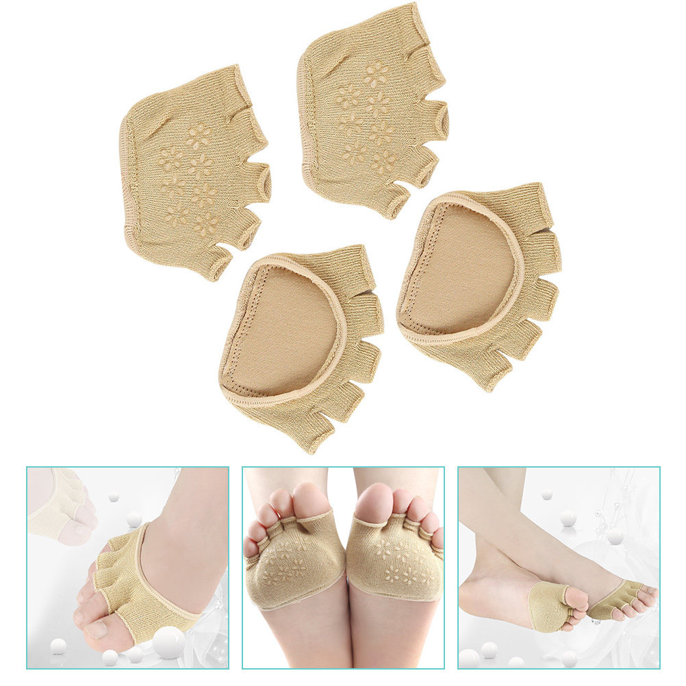 2Pairs Cotton Toeless Yoga Soc - Grip Sock Yoga บทวิจารณ์และราคา