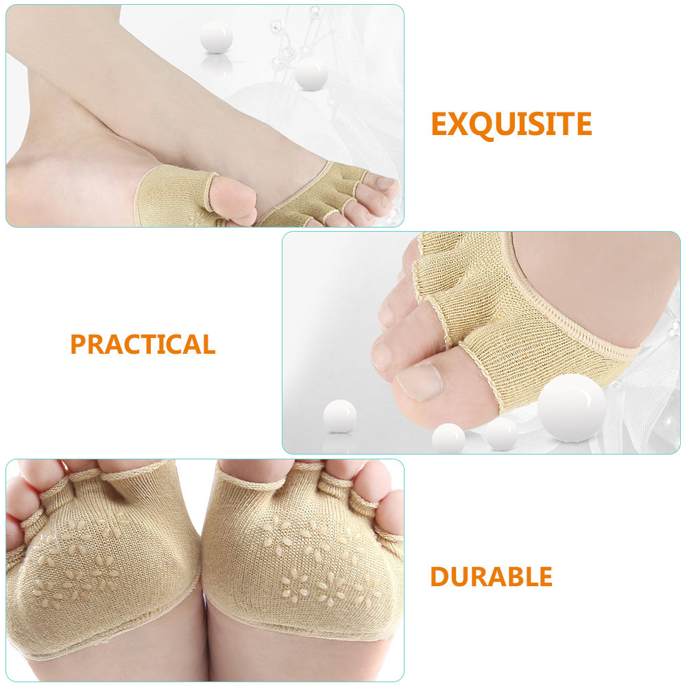 2Pairs Cotton Toeless Yoga Soc - Grip Sock Yoga บทวิจารณ์และราคา