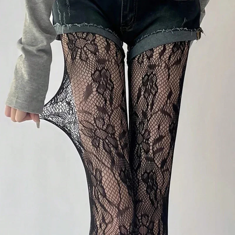 Gothic Fishnet Tights Women Sh - Tights Pantyhose Sheer บทวิจารณ์และราคา