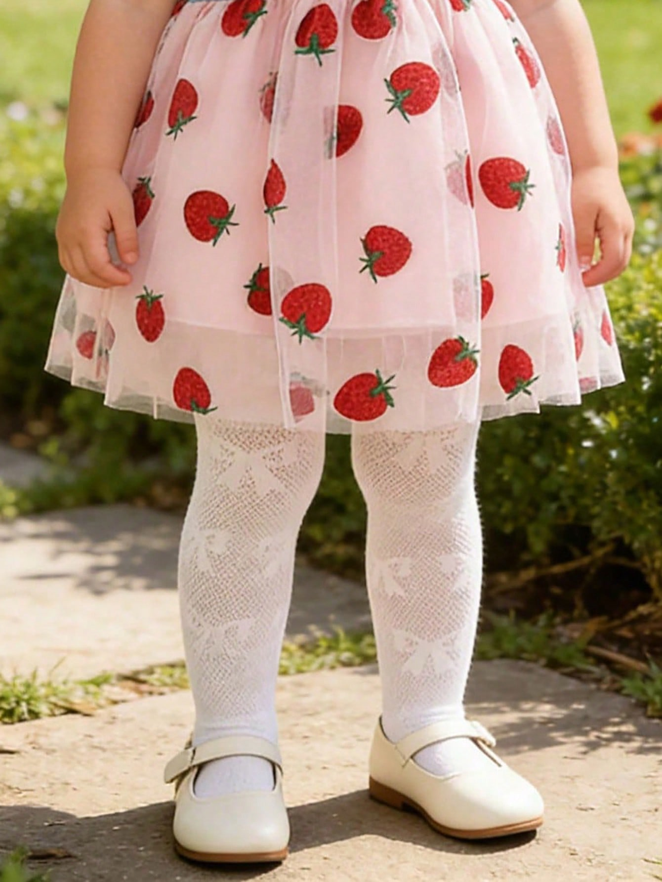 3/1 Pcs Girls White Bow Print  - Tights Pantyhose Sheer บทวิจารณ์และราคา