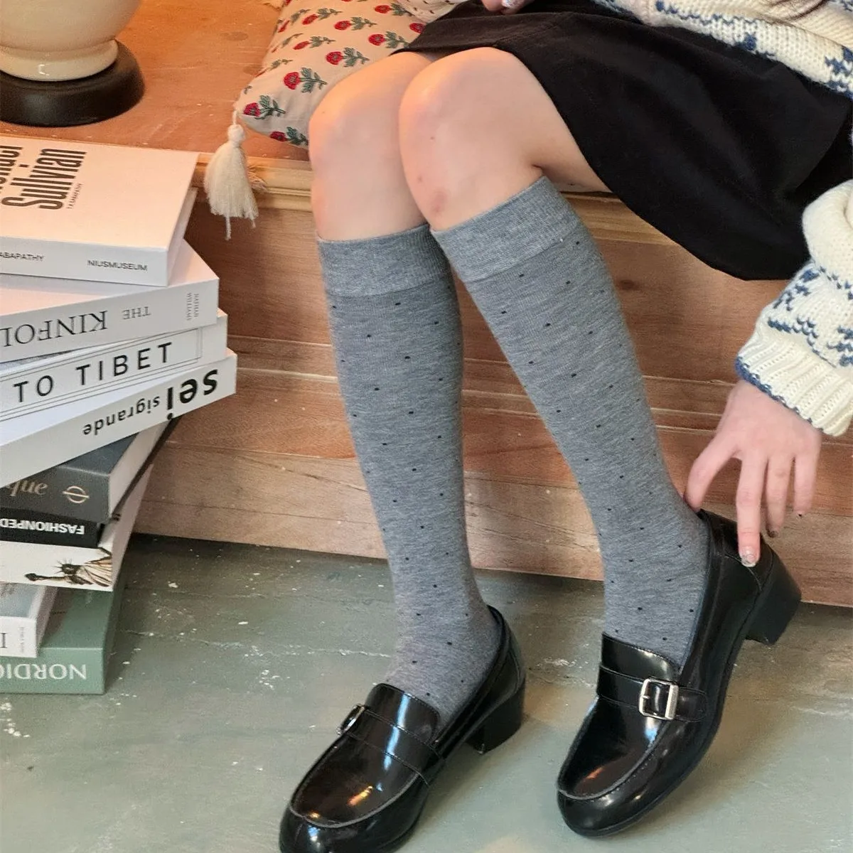 SP&CITY Winter Sweet Polka Dot - Silk Sock Bamboo บทวิจารณ์และราคา