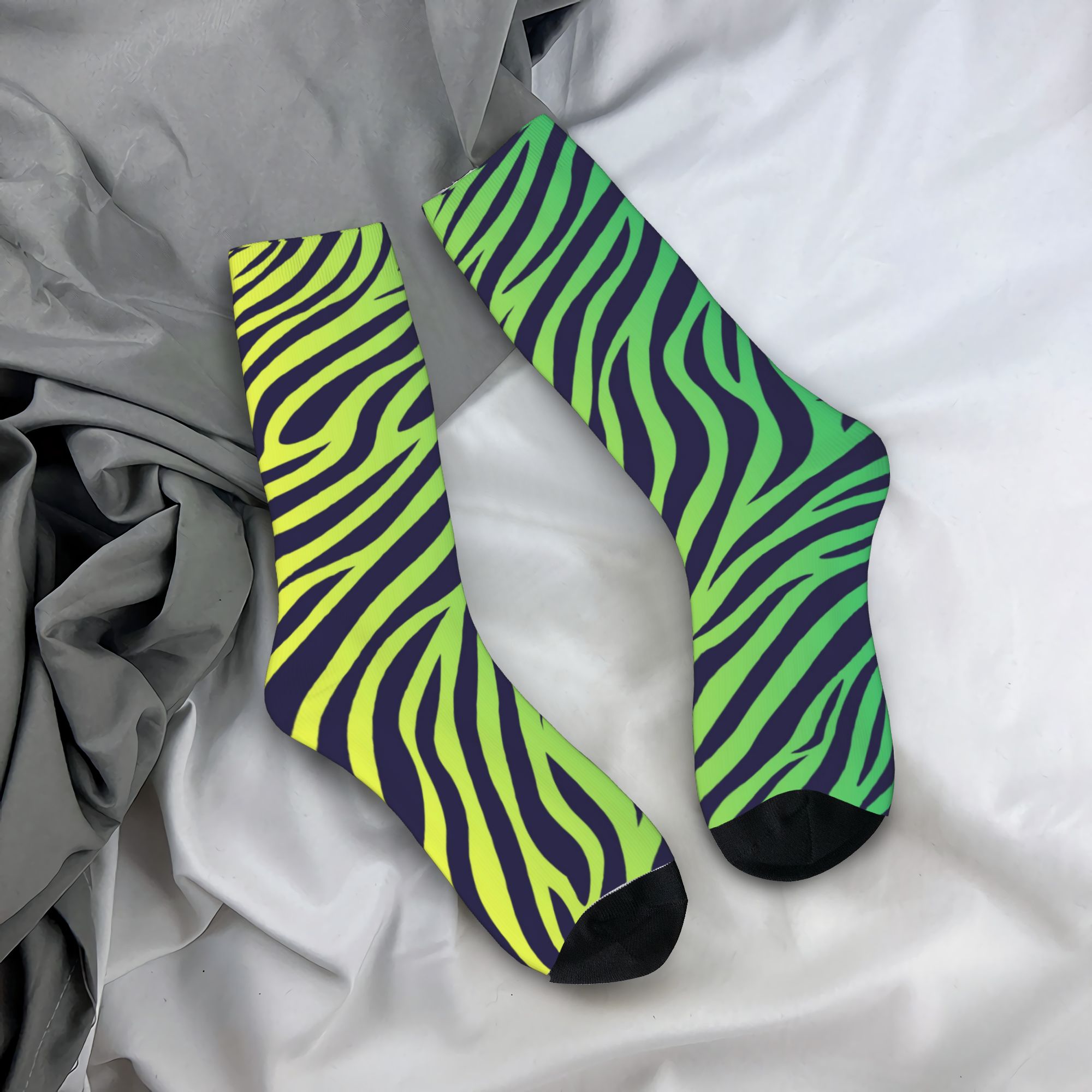 Colorful Tiger Zebra Skin Patt - Dress Sock Men บทวิจารณ์และราคา