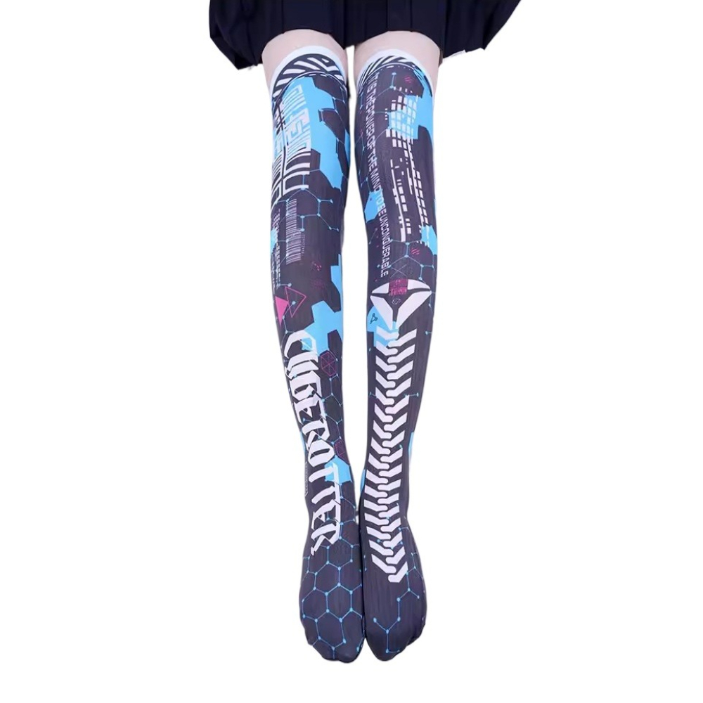 Anime Game Robot AI Mech Stock - Knee High Sock Women บทวิจารณ์และราคา