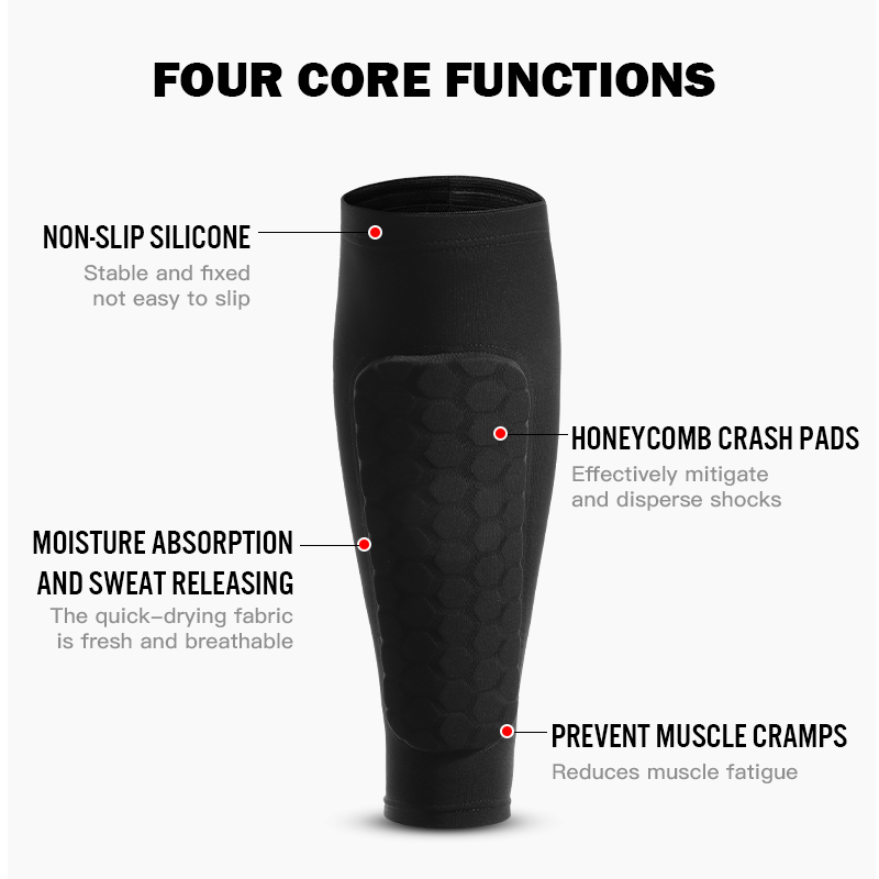 1Pcs Football Shin Guard Socks - Compression Sleeve Calf บทวิจารณ์และราคา
