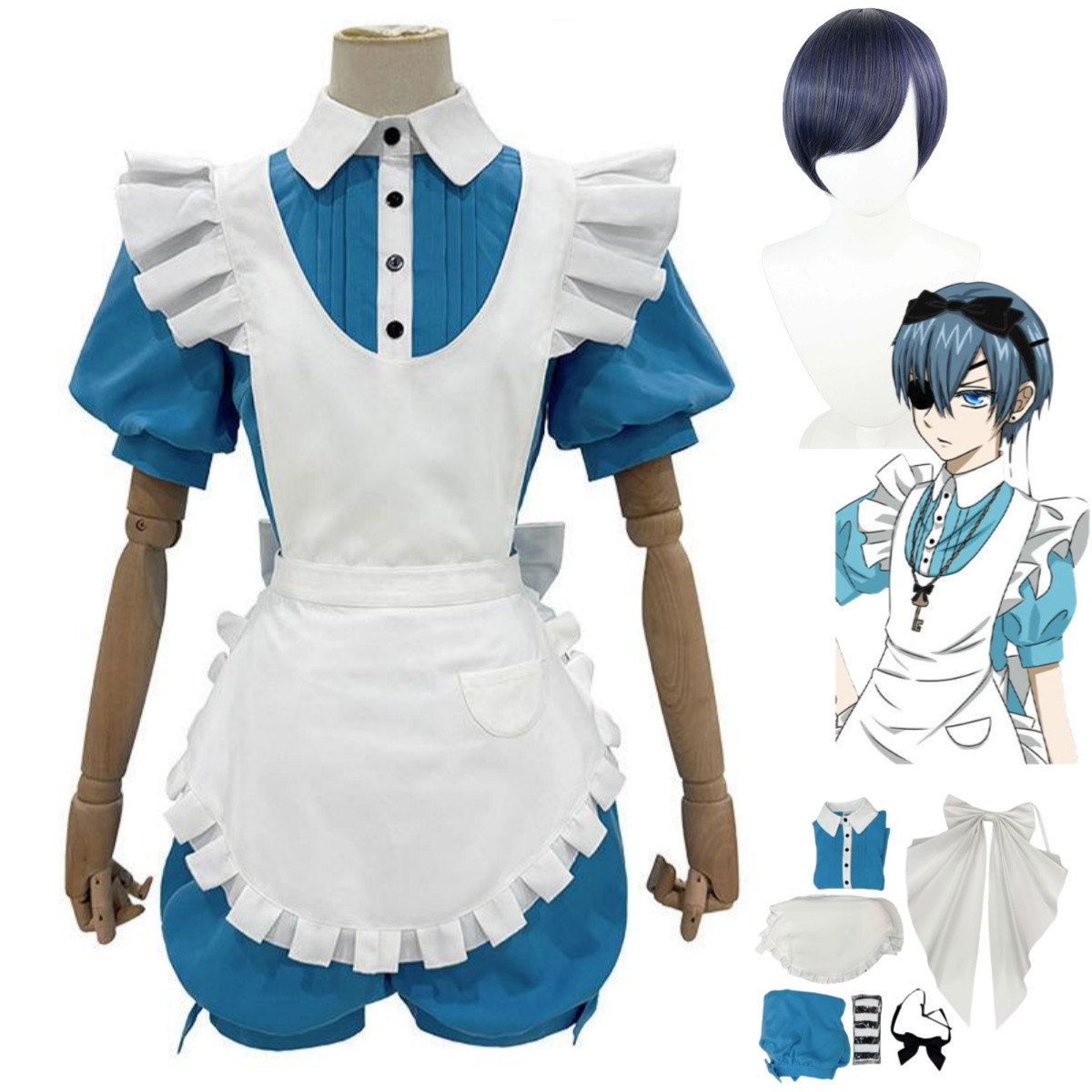 Anime Ciel Phantomhive Smile C - Dress Sock Men บทวิจารณ์และราคา