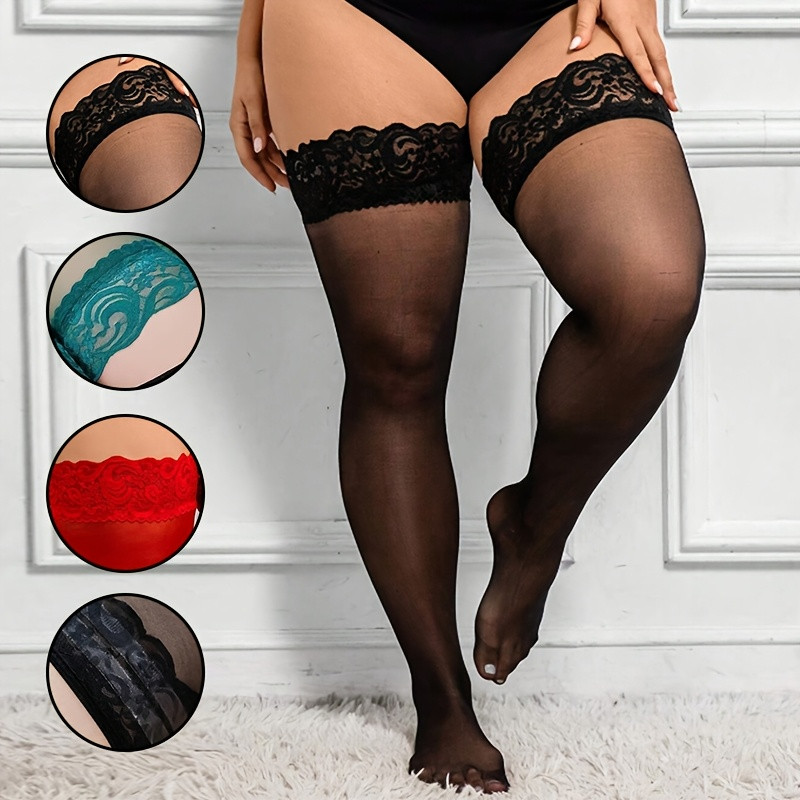 Plus Size Women Thigh High Sto - Thigh High Sock Stay Up บทวิจารณ์และราคา