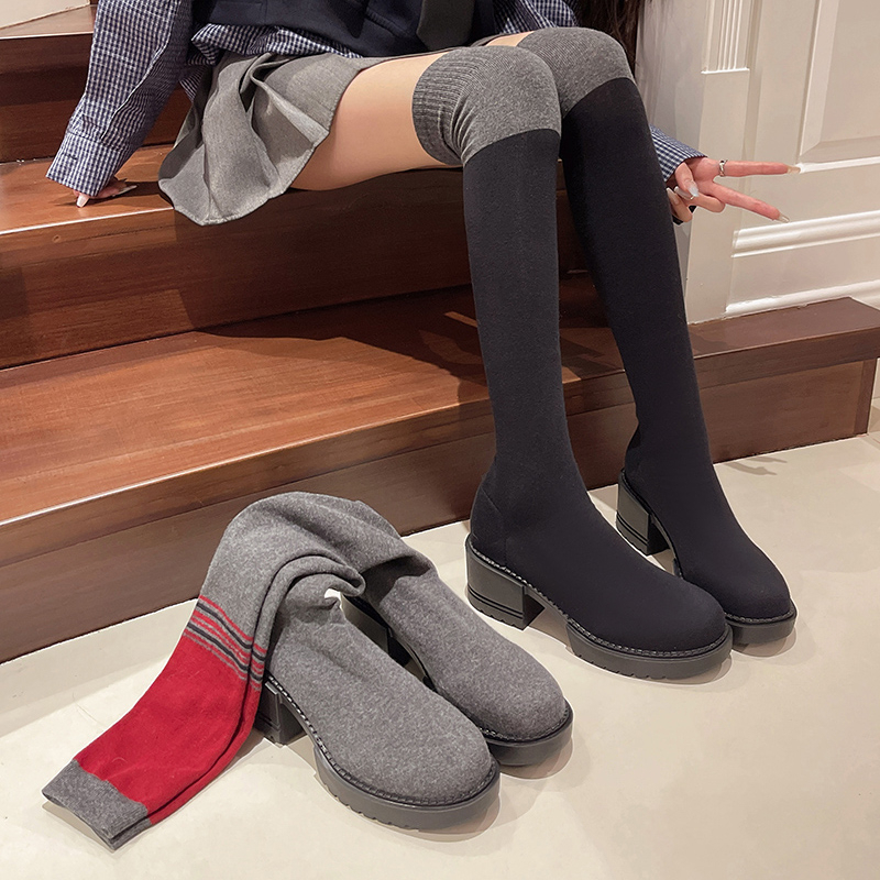 2025 New Women's Shoes High Bo - Knee High Sock Women บทวิจารณ์และราคา