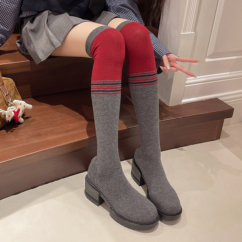 2025 New Women's Shoes High Bo - Knee High Sock Women บทวิจารณ์และราคา