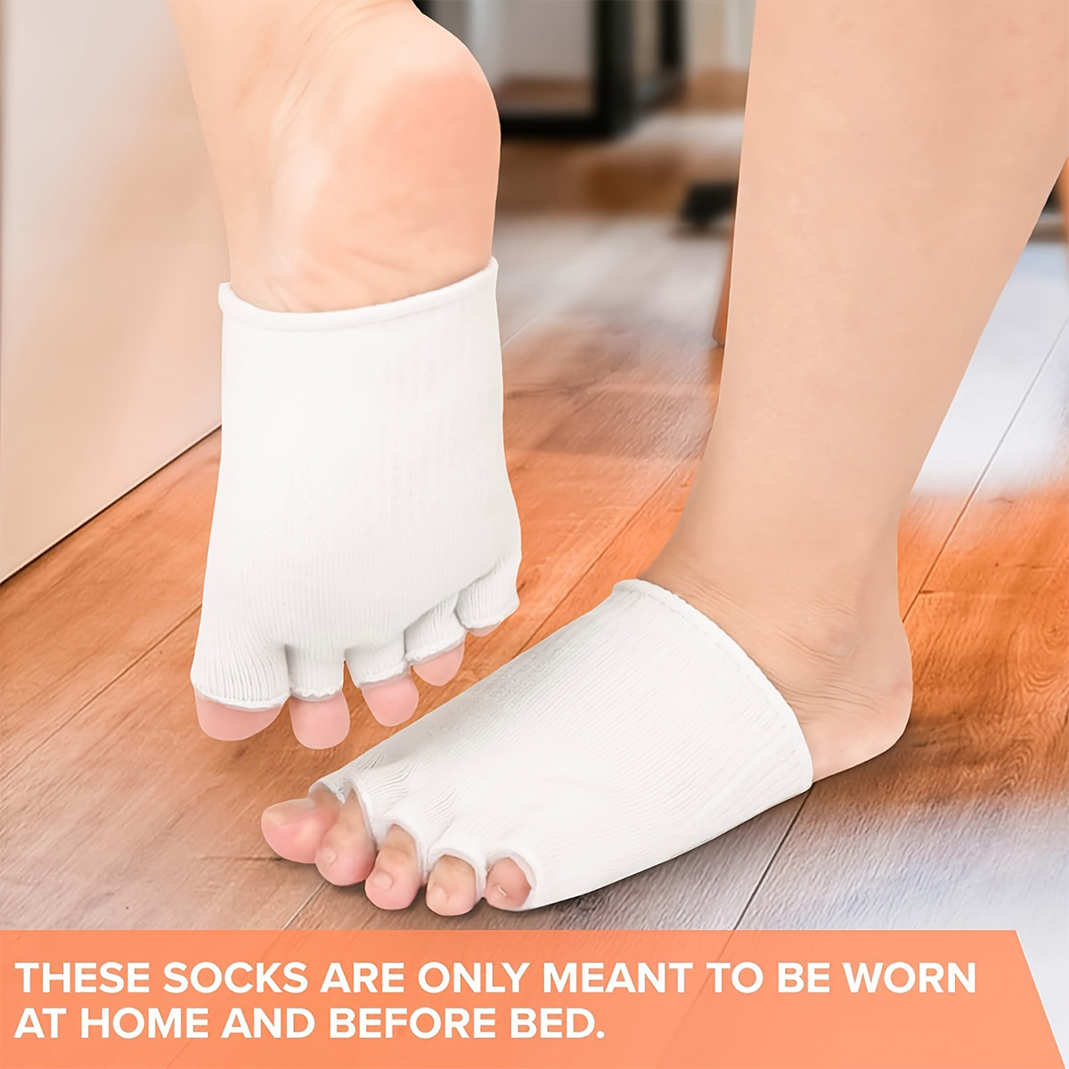 1 Pair Cotton Fiber Gel Split  - Toe Sock Split บทวิจารณ์และราคา