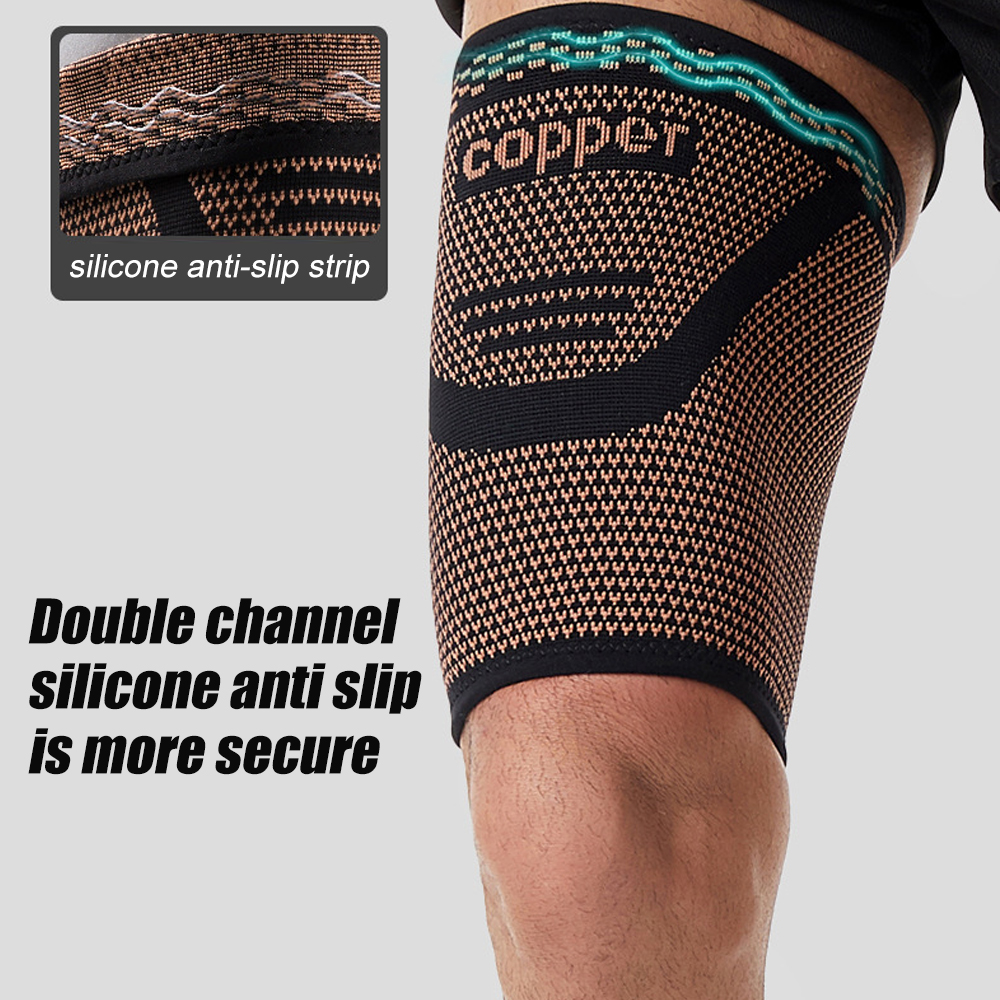 1pc Copper Thigh Compression S - Compression Sleeve Calf บทวิจารณ์และราคา