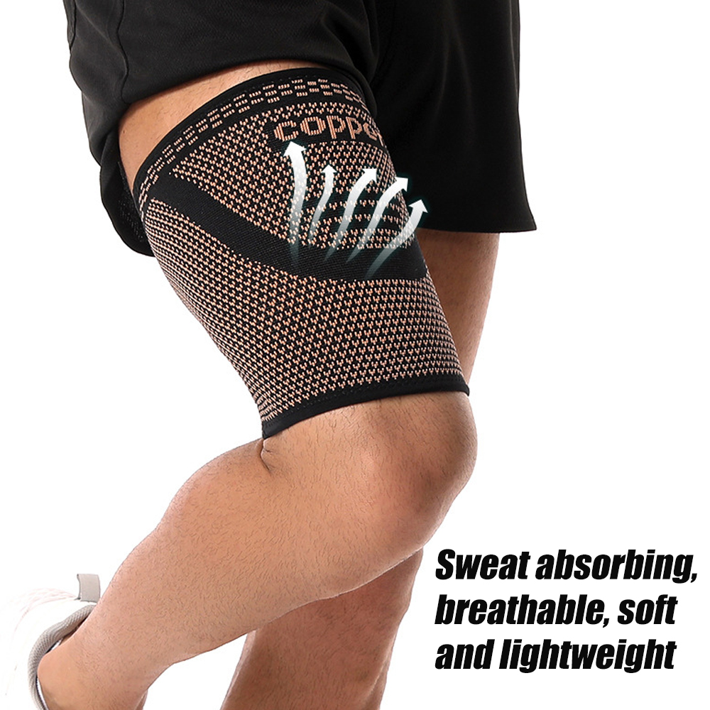 1pc Copper Thigh Compression S - Compression Sleeve Calf บทวิจารณ์และราคา