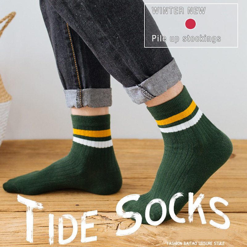 3 Pairs/Pack Cotton Mens Socks - Cotton Crew Sock Pack บทวิจารณ์และราคา