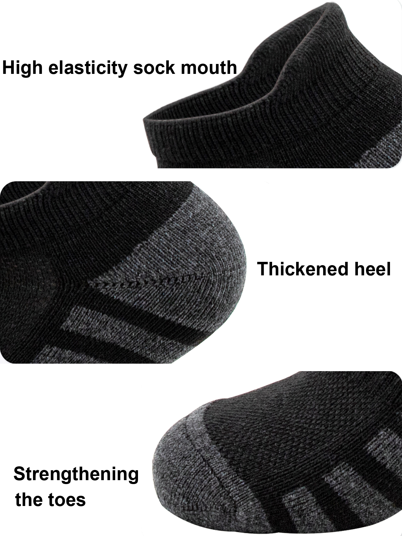 6/12 Pairs Low Cut Ankle Socks - Athletic Sock Cushion บทวิจารณ์และราคา