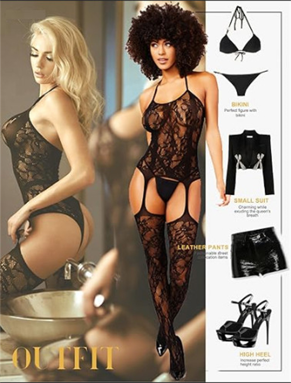 Womens Sexy Costumes Suit Lace - Fishnet Stocking Women บทวิจารณ์และราคา