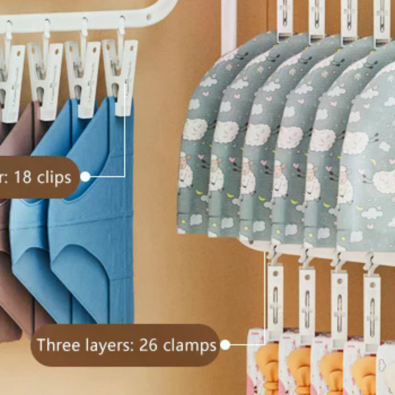 Multi-clip Sock Drying Rack Mu - Sock Organizer Tray บทวิจารณ์และราคา