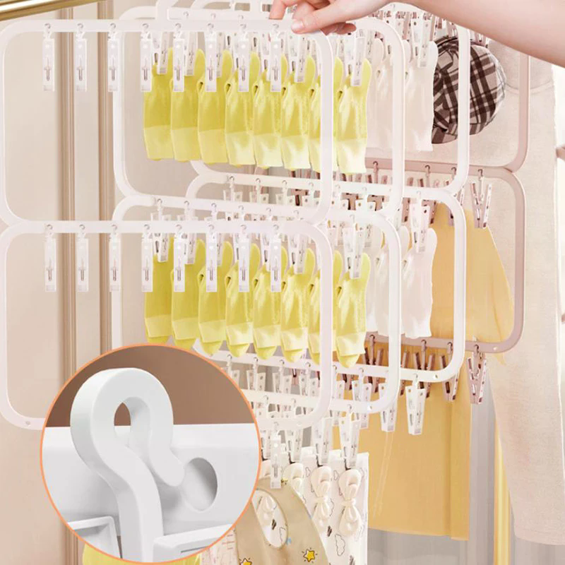 Multi-clip Sock Drying Rack Mu - Sock Organizer Tray บทวิจารณ์และราคา