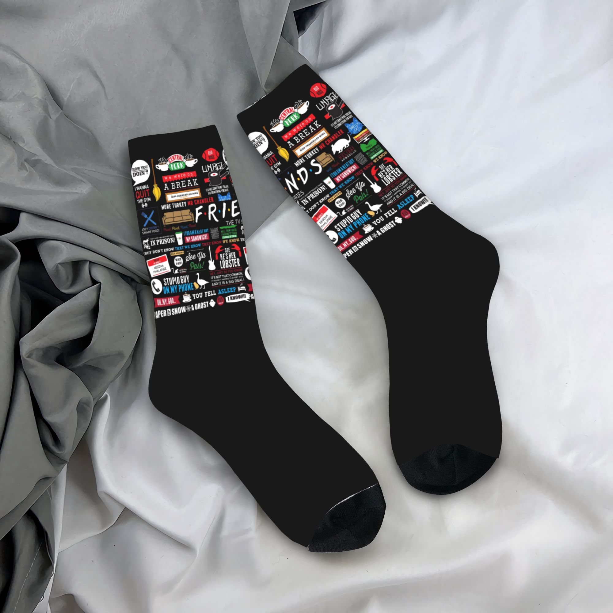 Custom Cute Funny TV Show Frie - No Show Sock Women บทวิจารณ์และราคา