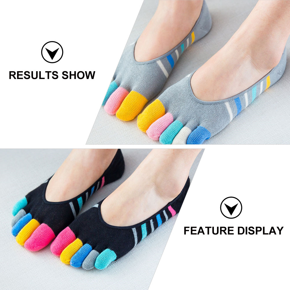 5Pairs Yoga Toe Socks Women In - Invisibility Sock Loafer บทวิจารณ์และราคา