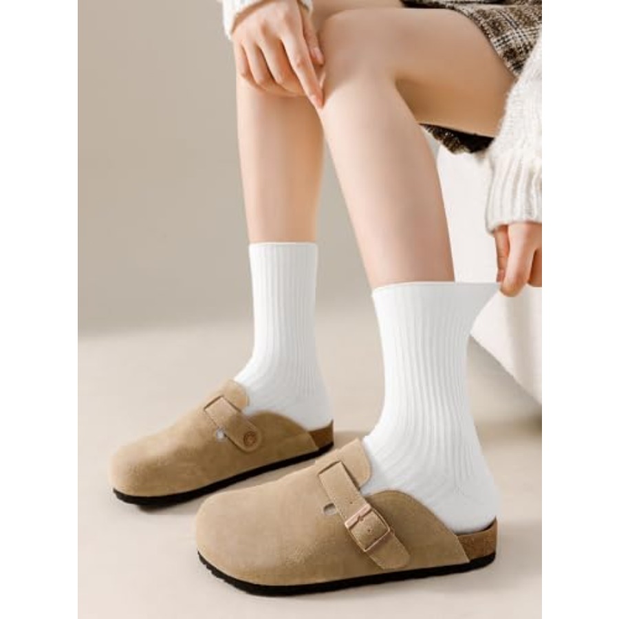 DOKUTOKU Womens Crew Socks Siz - Cotton Crew Sock Pack บทวิจารณ์และราคา